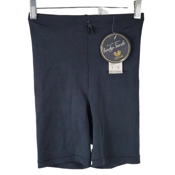 Vintage Wacoal Body Suede 16" Panty Smoother Shapewear Sz Med Black Discontinued - Picture 1 of 5